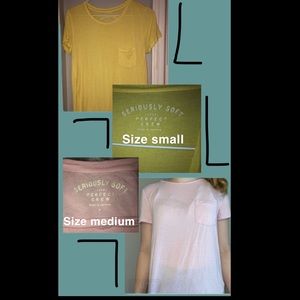 (2) Aeropostale seriously soft,perfect crew shirts